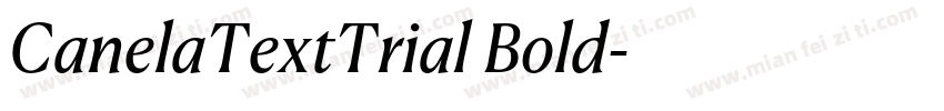 CanelaTextTrial Bold字体转换